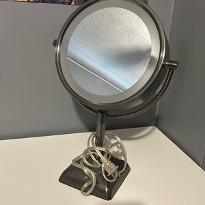 double sided light up mirror